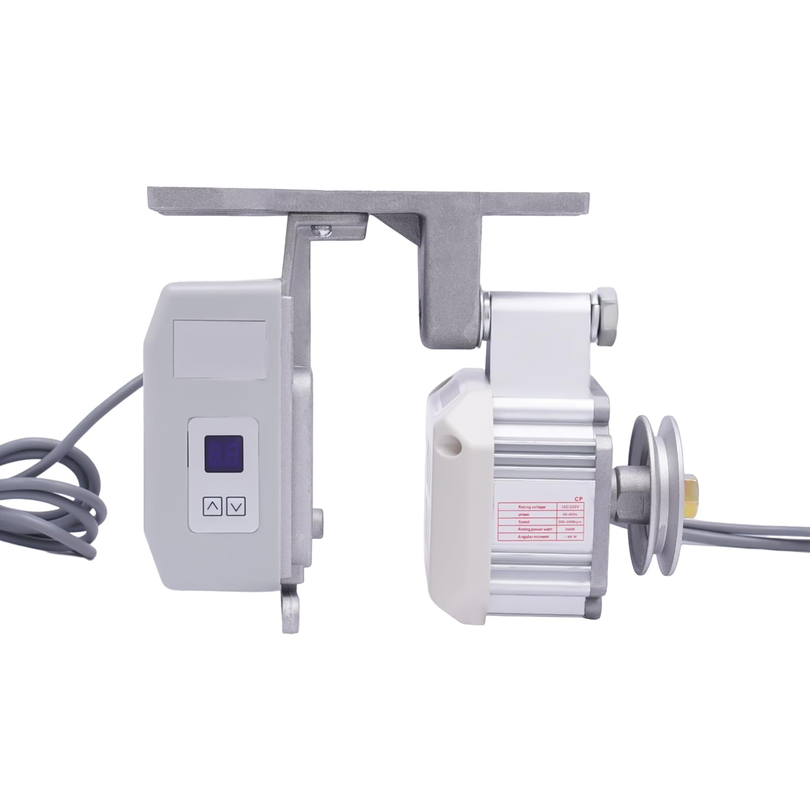 Elektryczny silnik do szycia, 550 W, do maszyn do szycia, do maszyn do klejenia zamków i krawędzi, srebrny, ręczne szycie, dla użytkowników domowych i komercyjnych, 200-4500 obr./min