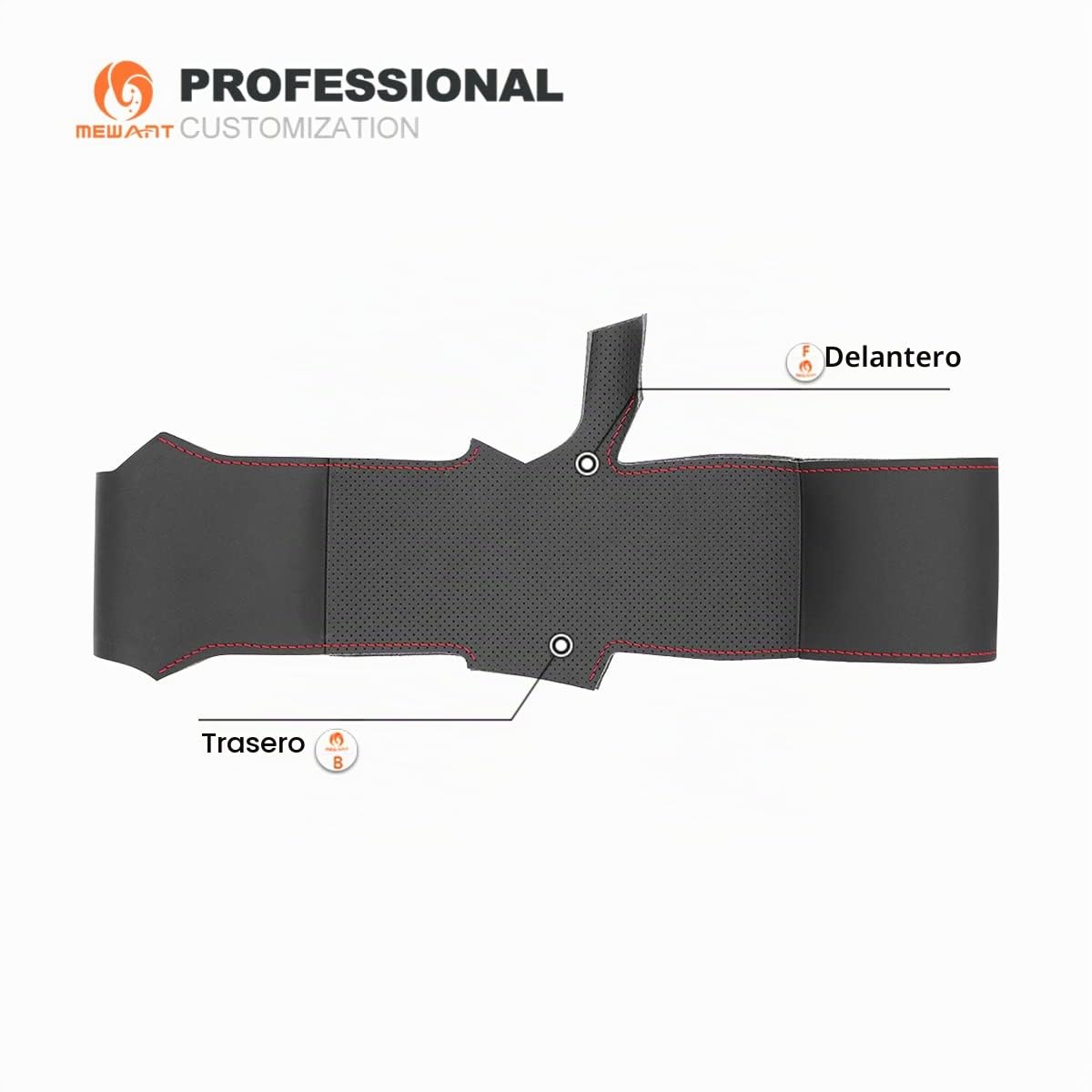 MEWANT Funda de Volante para Coser Volante de Coche de Microfibra Negra | A Medida para volante de coche de microfibra negra / Toyota Camry 2018-2019 / Avalon 2019 / Corolla 2019-2020 / RAV4 2019