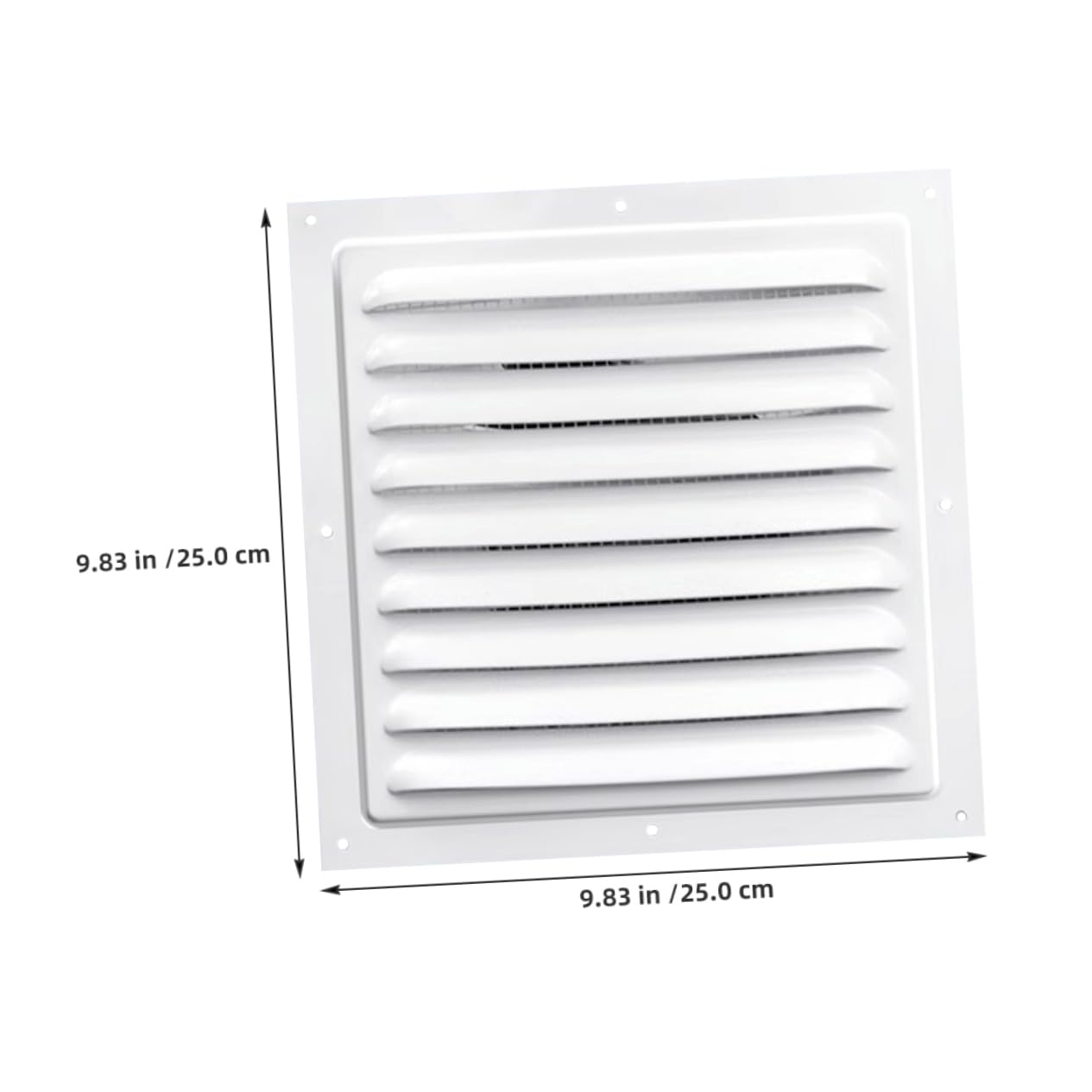 NUOBESTY Griglia di Ventilazione in Lega di Alluminio, 2 Pezzi, Design a Lamelle, Protezione Intemperie per Armadi e Scatole Elettriche | Lega di Alluminio Robusta, Copertura Fessure, per Armadi e Contenitori, Formato Quadrato