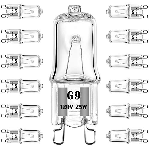 G9 Halogen Bulb 120V 25W T4 Type 2 Pin Base Light Bulb Replacement Dimmable Warm White (12 Pack) #TOP2
