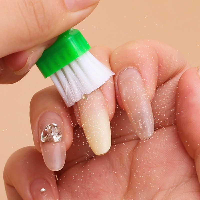 6Pcs Mini Ring Nail Cleaning Soft Brush DIY Speciality Cleaning Make Up Nails Brush Manicure Care Tool Random