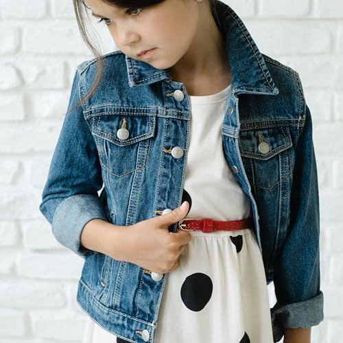 Girls Fashion Leather Belt Set of 2 for Kids Ages 4-14 Years, Premium Quality & Stylish Design2