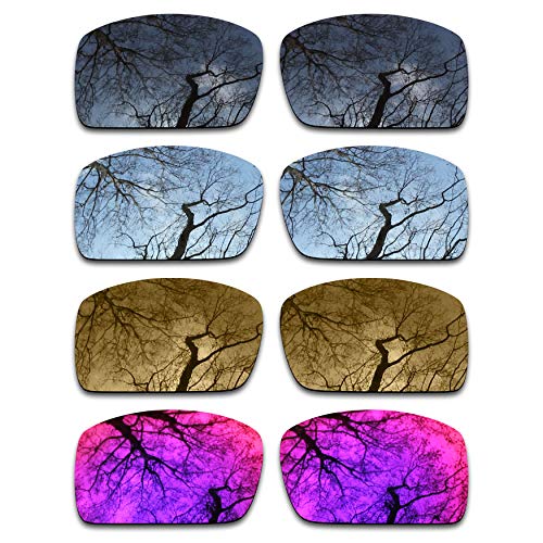 Set of 4 Polarized Replacement Lenses for Oakley Oil Drum Pack-BSBM3