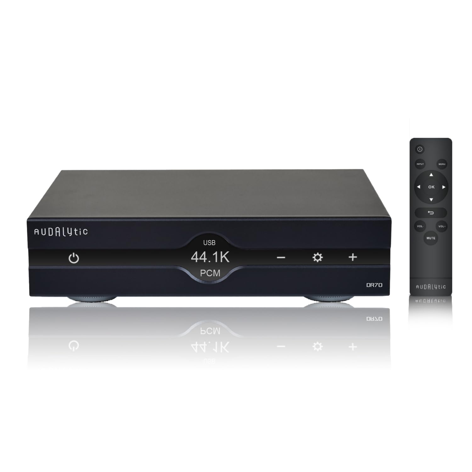Gustard Audalytic DR70 R2R DAC, Convertitore DSD Nativo a 1 Bit DSD512 PCM768kHz, Ingressi USB-C/Bluetooth/Ottico/Coassiale x2, Convertitore Digitale-Analogico Discreto, Decoder Senza Streamer, Nero