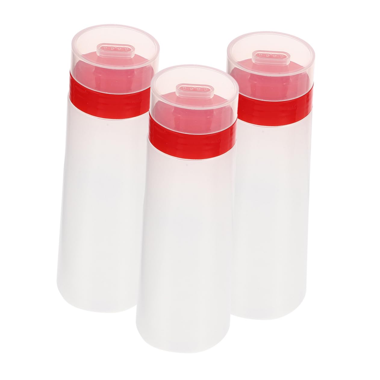 Mikinona 3pcs Squeeze Sauce Bottles with Design for Bbq Condiments and Dressings Refillable Jam and Sushi Sauce Dispenser