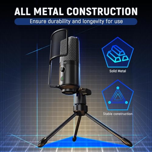 image for FIFINE Podcast Recording Microphone, PC USB Condenser Microphone for S
