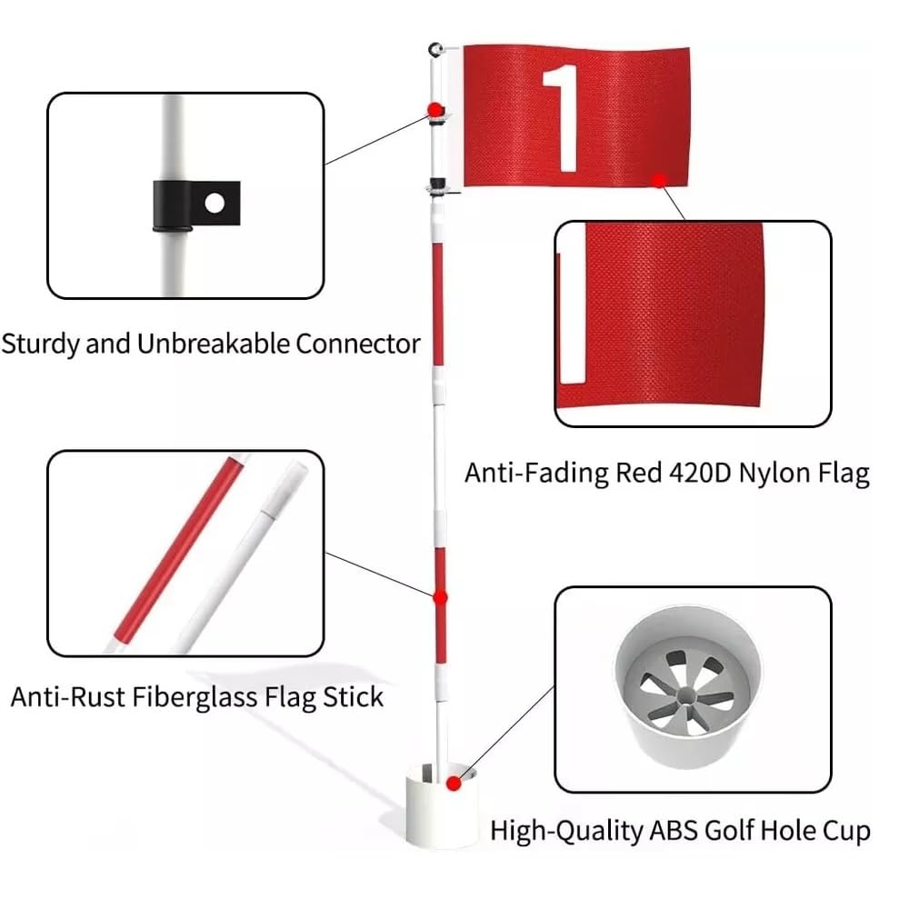 Juego de palos de golf desmontables para entrenamiento al aire libre, bandera número 1 de Estados Unidos