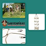 GARTENPIRAT Kletternetz für Rahmen 200 x 150 cm - Robustes Polyhemp-Seil - Für Spielturm, Schaukel, Klettergerüst - Ohne Rahmen - 6