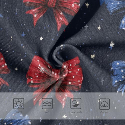 Wusikd Red White Blue Bows Girls' Underwear Cotton Girls Briefs Soft Toddler Underwear 2T3