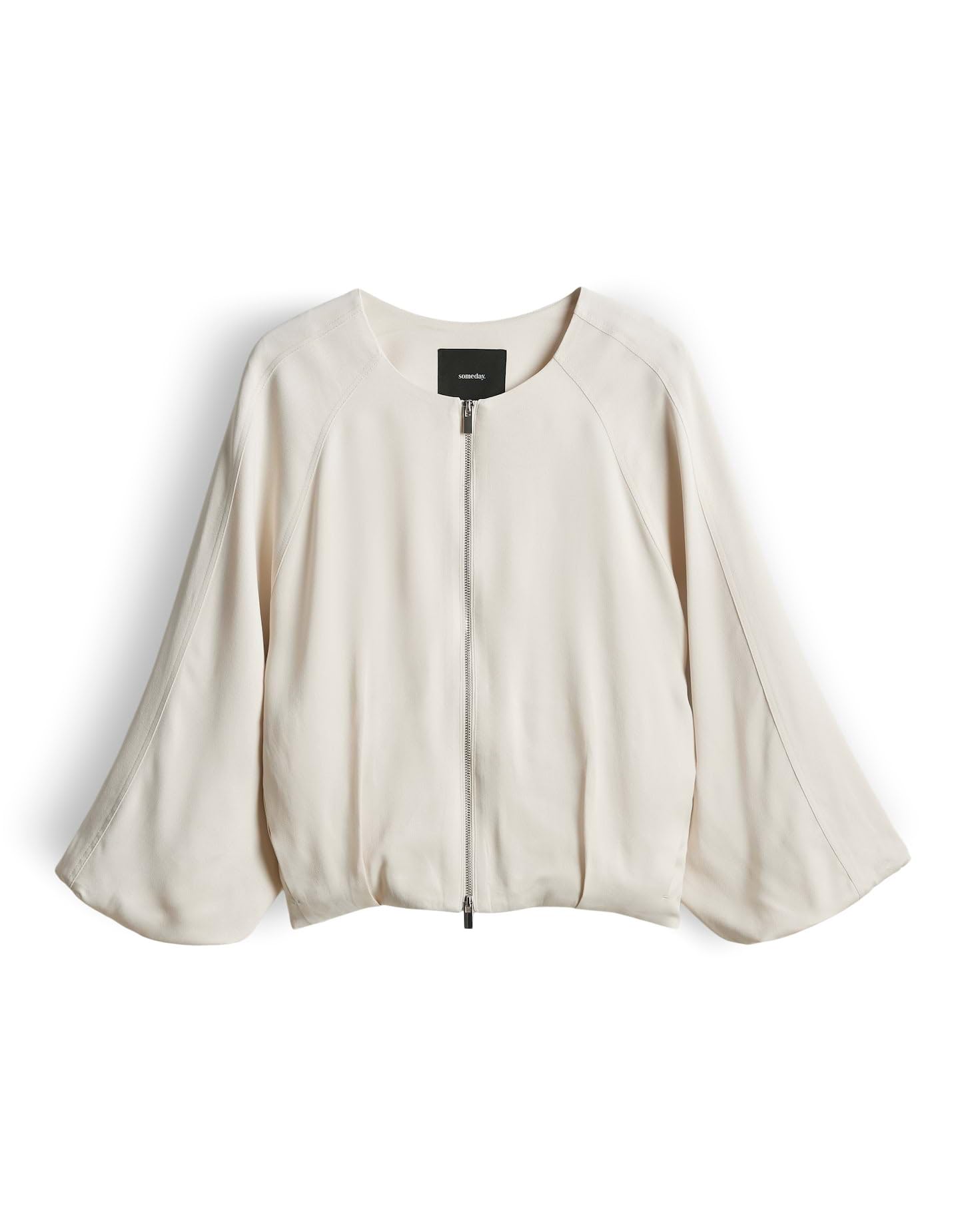 someday Damen Jacke | Leichter Blouson aus fließendem Viskose Crepe