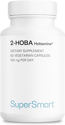 Supersmart Suplemento 2-HOBA de 100 mg por día (Hobamina) - 2-hidroxibencilamina  Sin OMG y sin gluten - 60 cápsulas vegetarianas