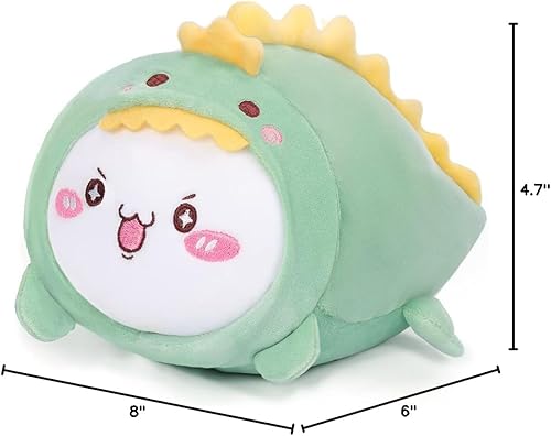 Miniatura 57 de AIXINI Bonita almohada de felpa de ajolote rosa de 8 pulgadas, animal de peluche luminoso de salamandra ajolotl, suave peluche Kawaii para abrazar