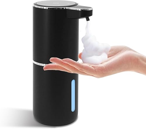 Dispensador de jabón espumoso, dispensador automático de jabón, dispensador automático de jabón de 13.5 oz13.5 fl oz, sin contacto, recargable por