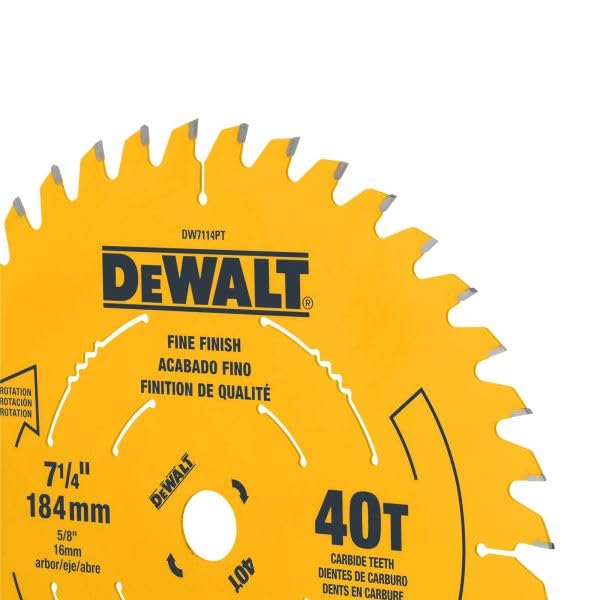 DEWALT Miter Saw Blade, Precision Trim, 7-1/4-Inch, 40-Tooth (DW7114PT) - image 2