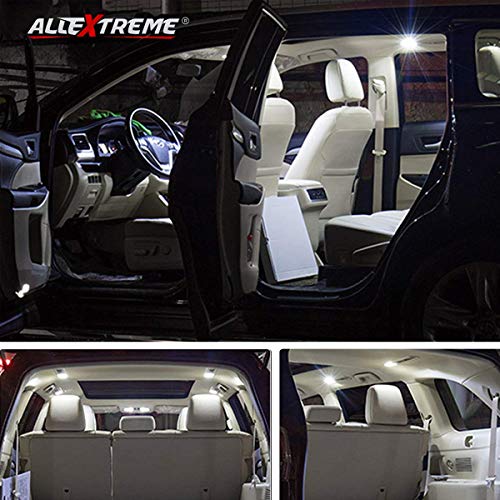 Image of AllExtreme EXDL12G 12 LED Universal Car Interior Super Bright Roof Light Reading Dome Bulb Lamp with Festoon Holder (2 Pcs)