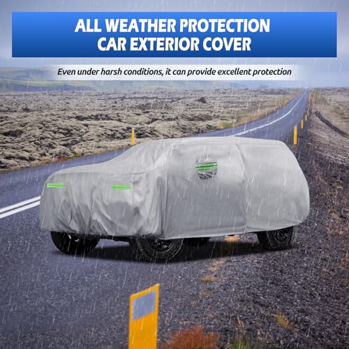 Image of Car Cover Custom Fit for Toyota 4runner 2002-2026, Migaven Waterproof Full Exterior Cover Sun Rain Protection with Door Zipper and Cotton Lining, Silver