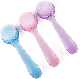 3 Pcs Nsil Brush Long Handle Nail Manicure Dust Brush Remover Cleaner Acrylic Gel Clean Brush Nail Arts Dust Cleaner Brush for Nail Arts (Random Color)