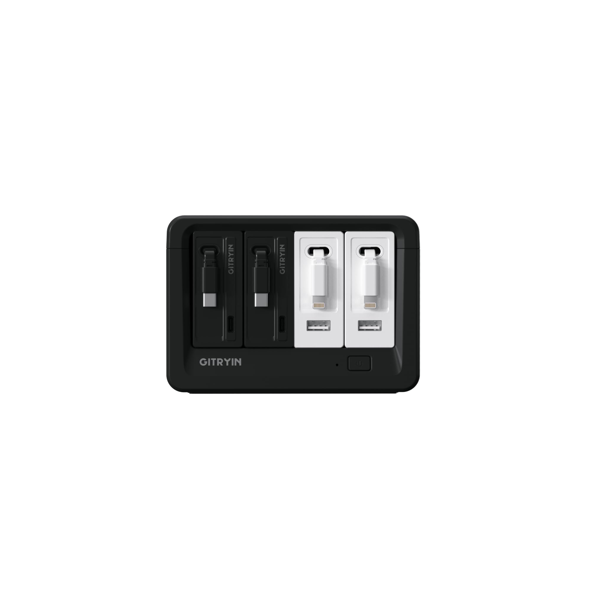 Gitryin 2 Lightning Retractable Wall Chargers 2 Type-C Retractable Wall Chargers with 2 USB A Ports and 8-in-1