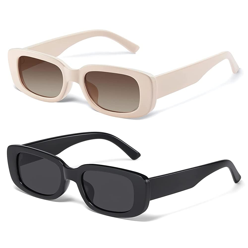 JASPIN Rectangle Sunglasses for Women Men Y2k Sun Glasses UV Protection