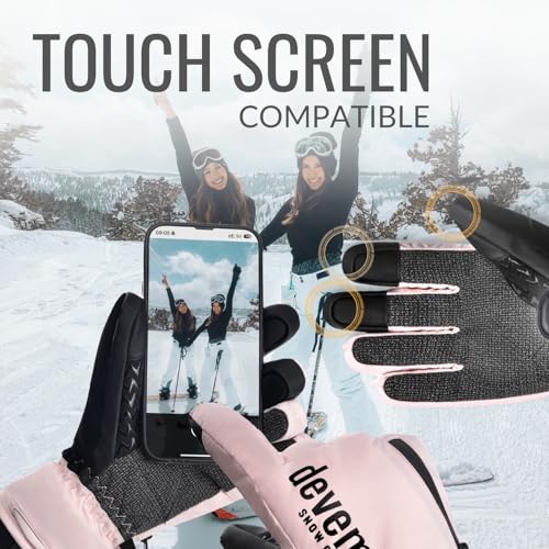 devembr Ski Gloves with Wrist Guards