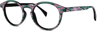 Zeelool Unisex Chic TR90 Round Eyeglasses Frame with Non-prescription Clear Lens Street-Artist ZVFT0271