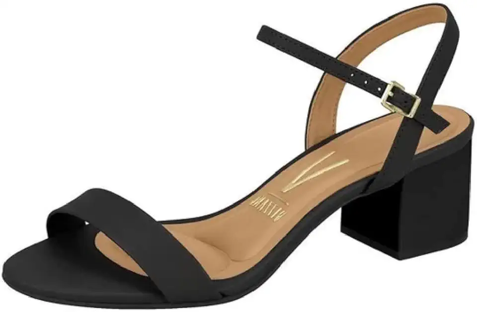 Sandália Feminina Salto Quadrado Glitter Ouro 34 Rosado 6291.900