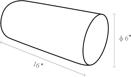 Miniatura 2 de Almohadas de refuerzo para interiores y exteriores, 16 x 6 pulgadas, almohadas cilíndricas lumbares redondas sólidas para muebles de exterior, juego