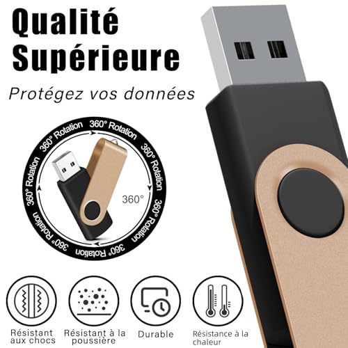 Clé USB 2GB lot de 20 clés USB 2.0 flash drive avec cordes