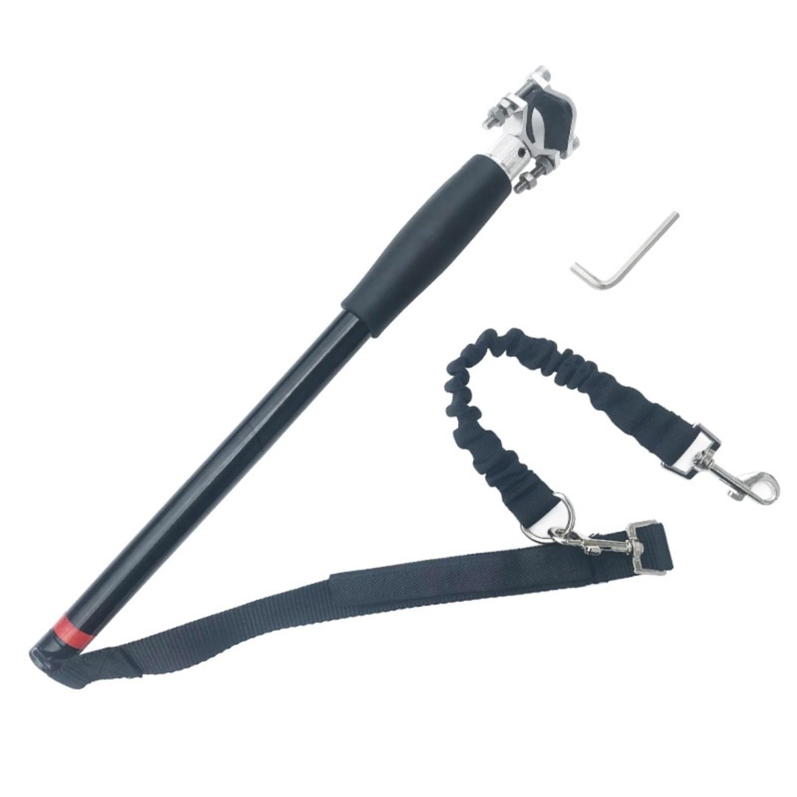 KESOTO Guinzaglio per Bicicletta Cani Guinzaglio Cane Bici Guinzaglio Pettorina Cane Accessorio Bici con Morsetto Metallico E Impugnatura Cilindrica Asta