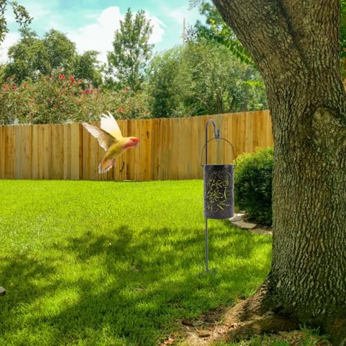 Garneck 2 Stück Schäferhaken Aus Metall – Laternenstab Gartenstab Mit Haken Für Vogelfutterspender - Solarleuchten Und Blumenkorb – Schwarze Hochzeits- Und Weihnachtsdeko