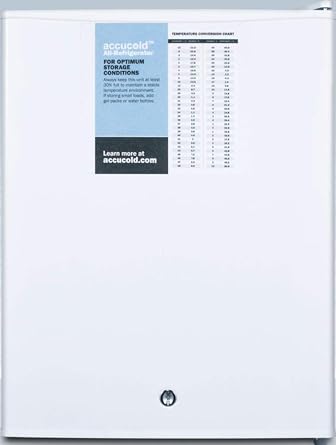 ACCUCOLD Compact Refrigerator - White Medical Mini Fridge, 2.4 cu.ft. capacity- FF28LWHPRO