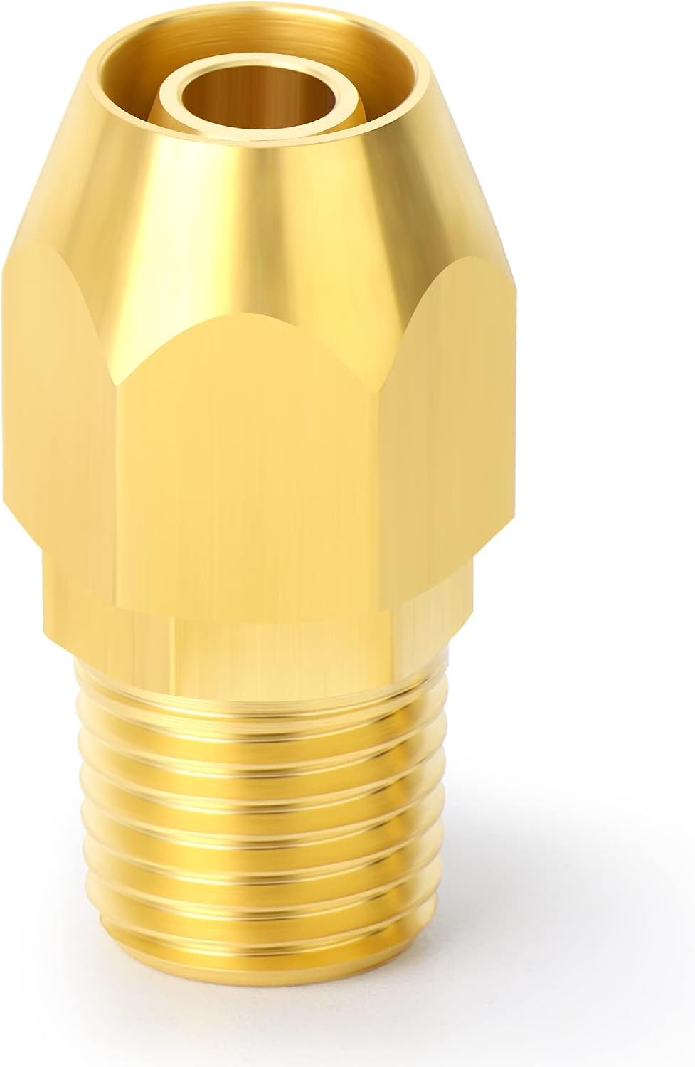 GASHER 10PCS Brass Pneumatic Replacement Fitting, Reusable Hose End Repair Fitting 3/8" Barb（Suitable for 3/8" ID，1/2" OD air hose) x 1/4" NPT Rigid