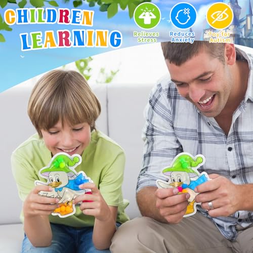 Image of Color Sorting Sensory Toys - Magic Duck Preschool Learning Color Matching Toy, Montessori Toddler Learning Educational Activities Fine Motor Skills Calm Down for Kids Ages 3-5
