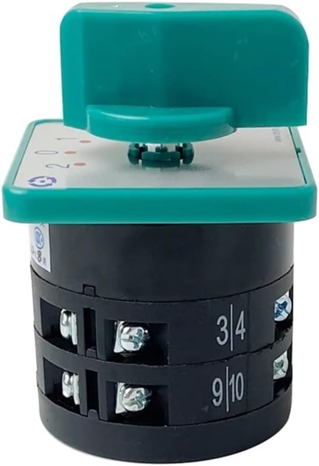 3 Positions LW6-2/B184 Changeover Rotary Cam Selector AC380V DC220V 5A Two Pole Sliver Contacts