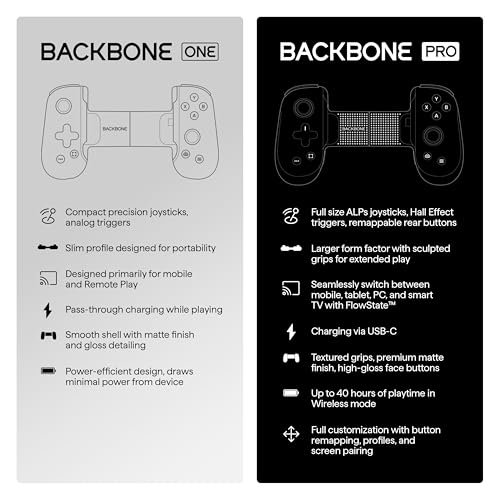 Image of Backbone One Mobile Gaming Controller for iPhone (Lightning) - PlayStation Edition - 2nd Gen - Turn Your iPhone into a Gaming Console - Play Xbox, PlayStation & More (3 Months Apple Arcade Included)