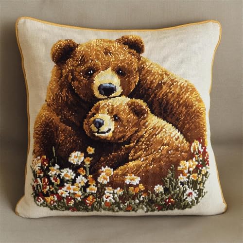 Canevas point de croix 9CT kit coussin broderie adulte débutant 50x50cm