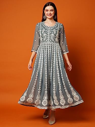 Image of ANNI DESIGNER Women's Georgette Regular Fit Kurta