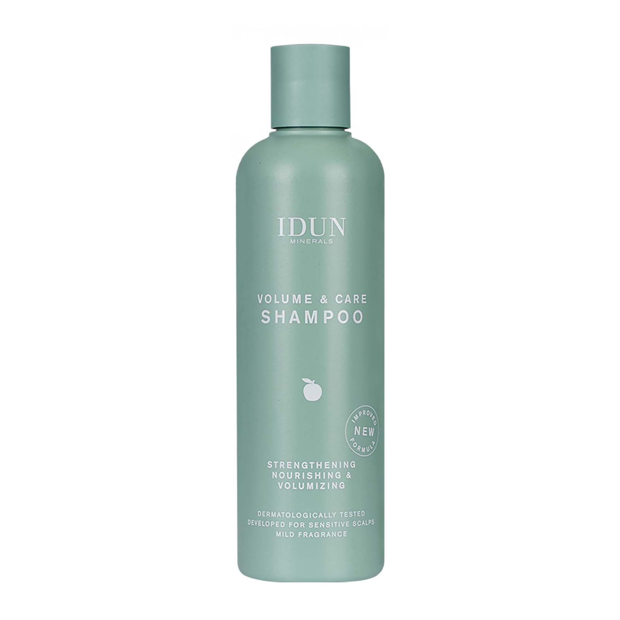 IDUN MineralsVolume Shampoo - Strengthening & Nourishing - Moisturizing & Lightweight - For Thin Hair - w/Malic Acid, Apple Stem Cell Extract & Panthenol - 100% Vegan, Dermatologist Tested - 8.45 oz (I0096054)