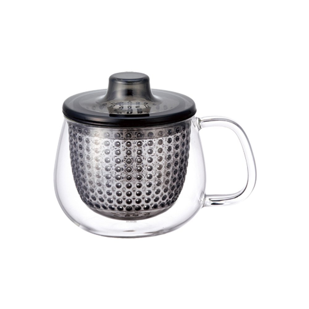 Kinto UniMug Cup Glass Tea Pot with Infuser 350 ml Grey