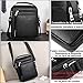 Hjkiopc Zipper Buckle Leather Messenger Bag Vintage Handle Bags for Men Ajustable Satchel Shoulder Bags Multifunction Casual Bag Temperament Fashion Handbag
