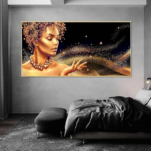 Art mural femme africaine KEBIA - Habillez vos grands murs vides de salon