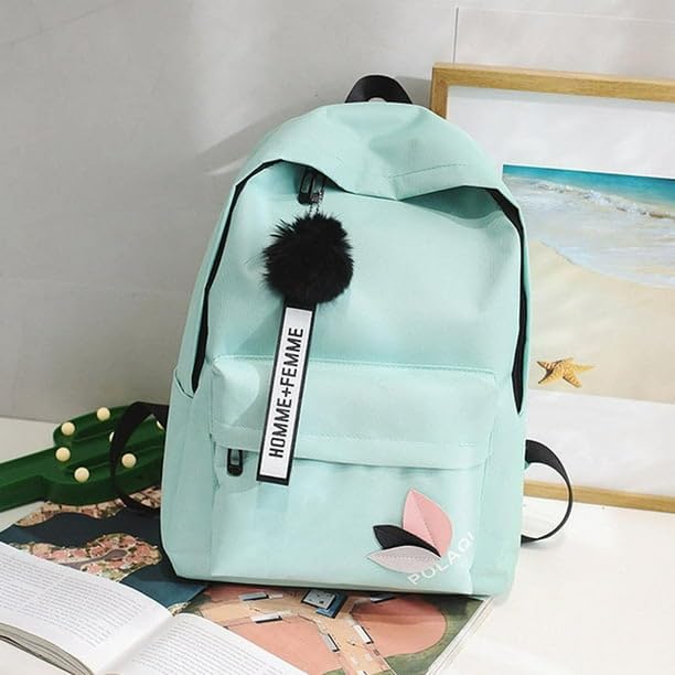 Image of BTS Backpack for Girls | K-Pop School Bag with Trendy Design & Keychain | Waterproof Lightweight Travel & College Women Backpacks for Teens | Shoulder Bags | Gift For Girls
