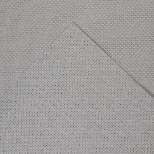 Image of KCS 16CT Counted Cotton Cross Stitch Aida Cloth Fabric (Medium Grey, 12 inch x 59 inch)