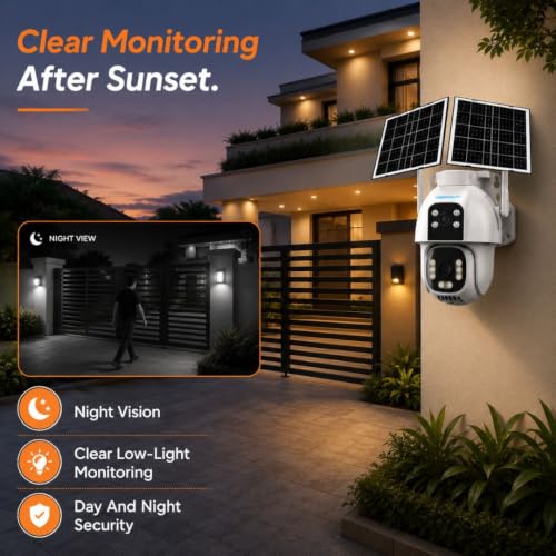 Image of XUGA-Cybernautt Premium Series X20A Dual Solar 4+4MP 4G SIM Based Wireless Outdoor CCTV Camera |Solar Powered | Color Night Vision | Motion Detection | Weatherproof | Supports 256GB SD