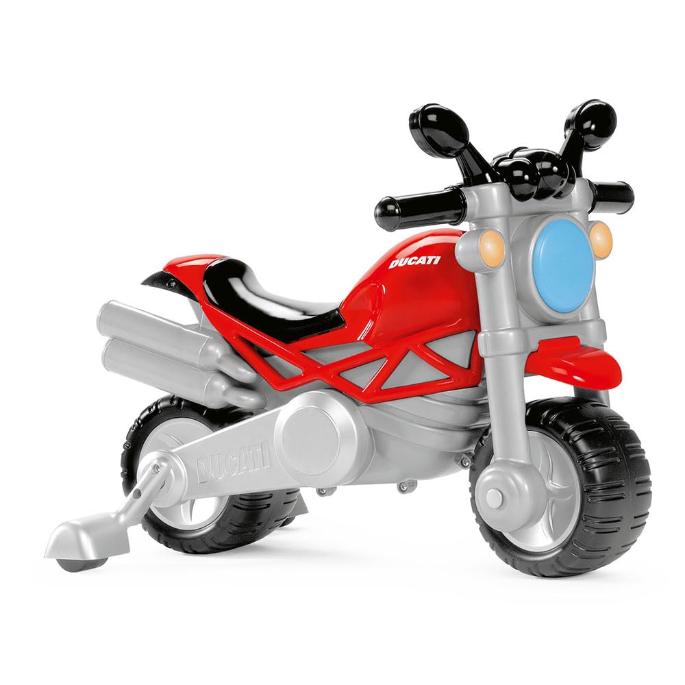Chicco Ducati Monster Moto Giocattolo per Bambini, Gioco Cavalcabile con Clacson e Rombo Sonoro, Ruote di Supporto Rimuovibili, Max 25 Kg, Giochi per Bambini 18 Mesi, 5 Anni