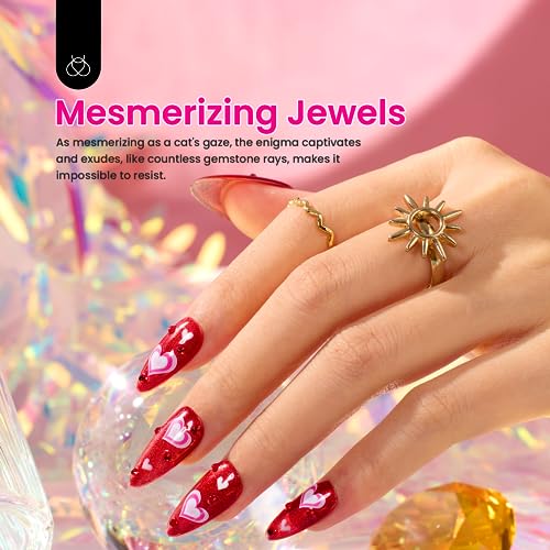 Image of Beetles Neon Gel Nail Polish Set, 6 Colors Jelly Cat Eye Gel Nail Kit