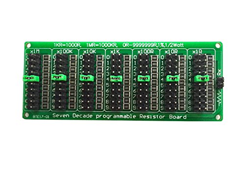 WINGONEER 1R - 9999999R Seven Decade Programmable Resistor Board, Step 1R, 1%, 1/2