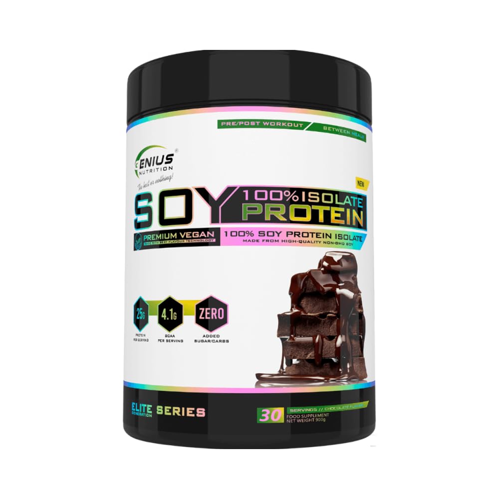 Genius Nutrition 100% Soy Protein Isolate (900g) Chocolat
