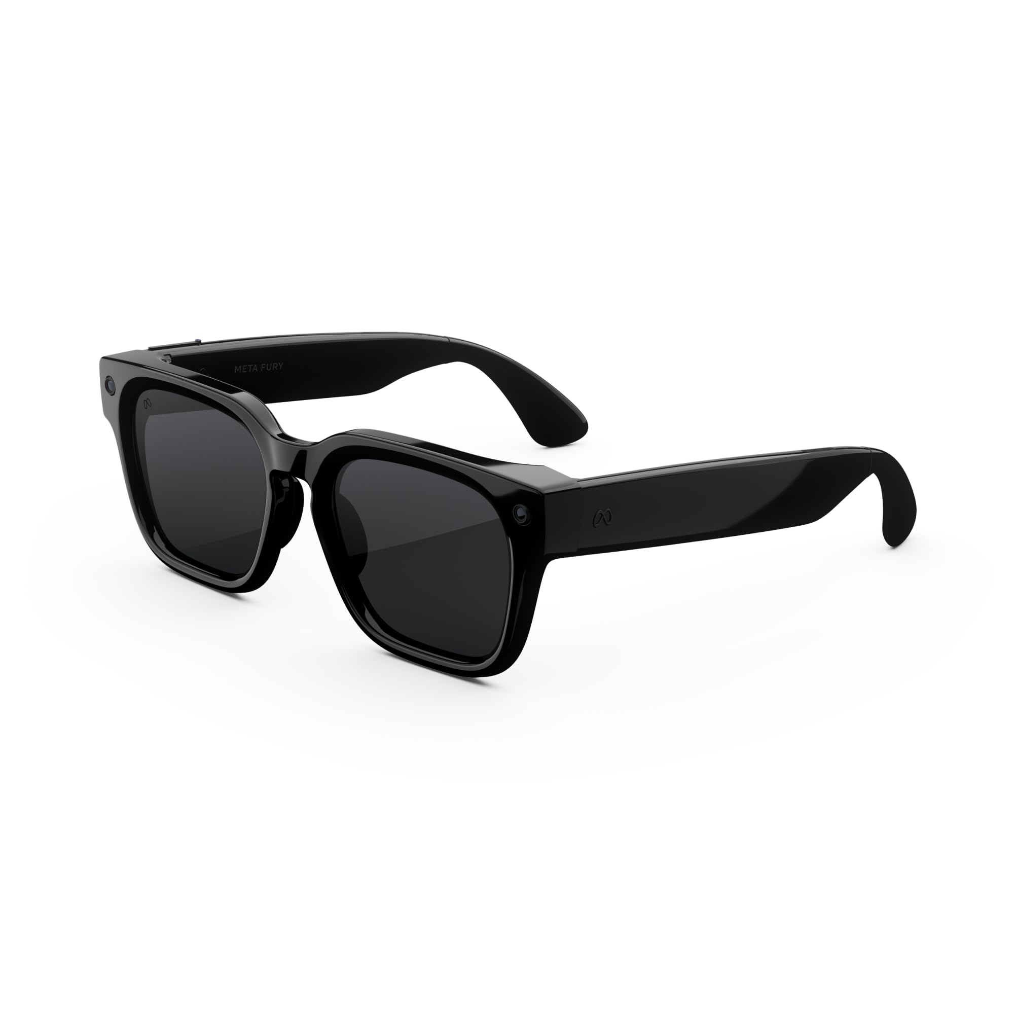 Meta Fury Classic Black | Smart AI glasses for Women, Men AI, 12MP Camera, Live Translate — 3K HD Resolution — 8+ Hour Battery — Polarized Grey Lenses