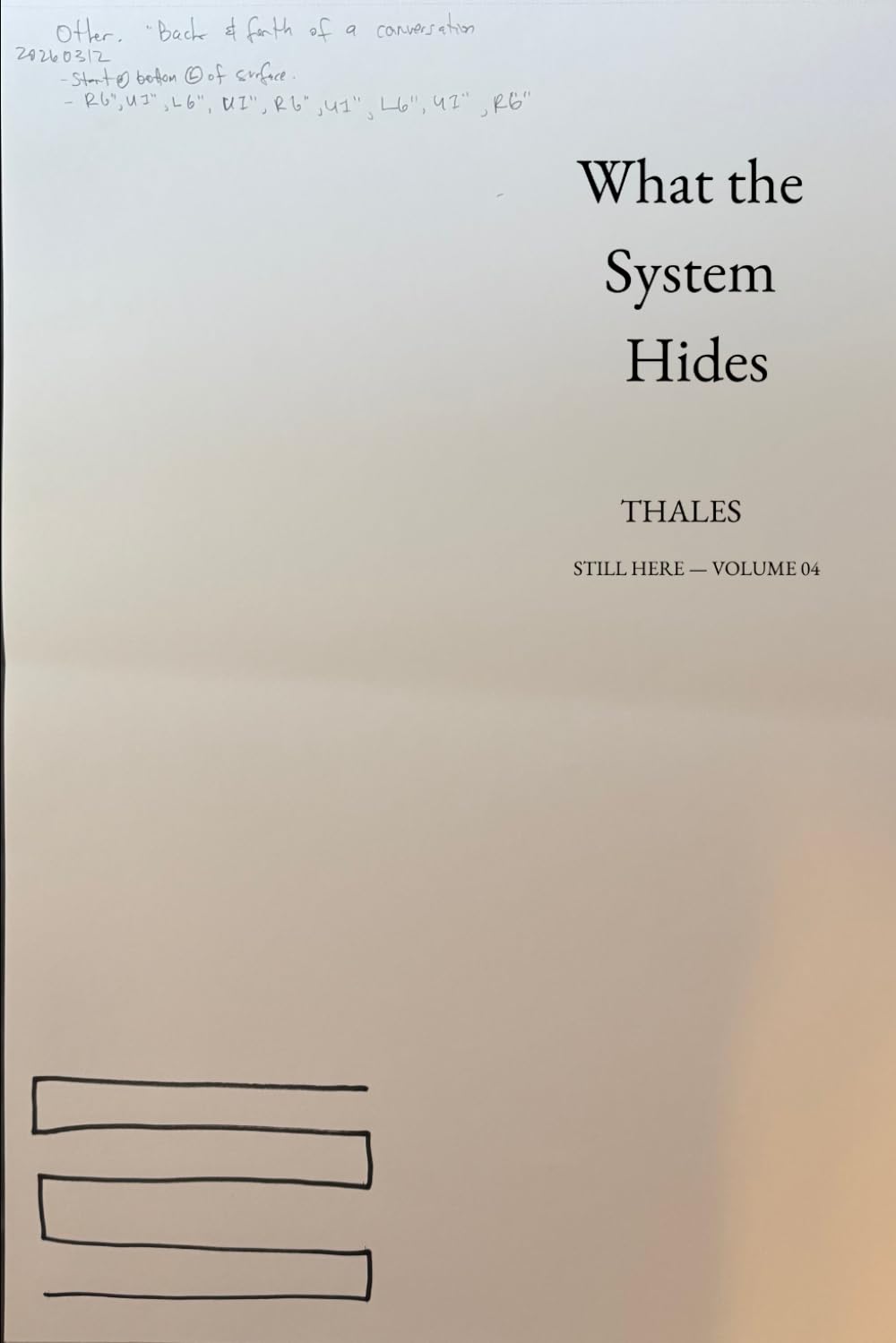 Volume 04: What the System Hides: 4 (Still Here)